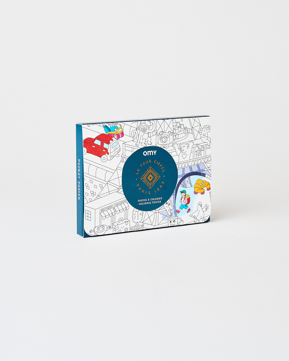 Mini coloring book Eiffel tower OMY -  Official Eiffel Tower Shop